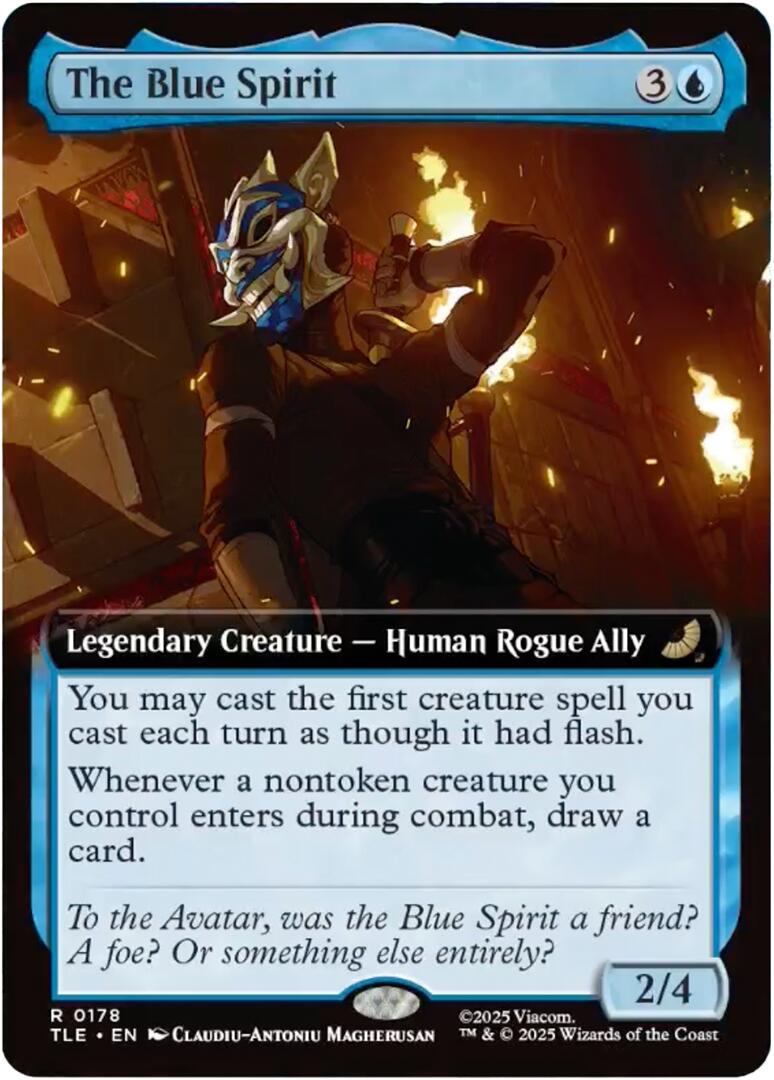 The Blue Spirit (Extended Art) [Avatar: The Last Airbender: Eternal-Legal] MTG Single Magic: The Gathering | Red Claw Gaming