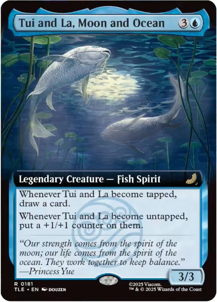 Tui and La, Moon and Ocean (Extended Art) [Avatar: The Last Airbender: Eternal-Legal] MTG Single Magic: The Gathering | Red Claw Gaming