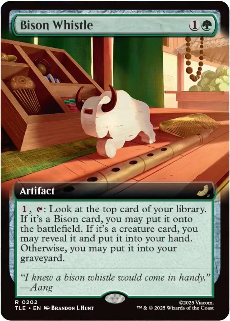 Bison Whistle (Extended Art) [Avatar: The Last Airbender: Eternal-Legal] MTG Single Magic: The Gathering | Red Claw Gaming
