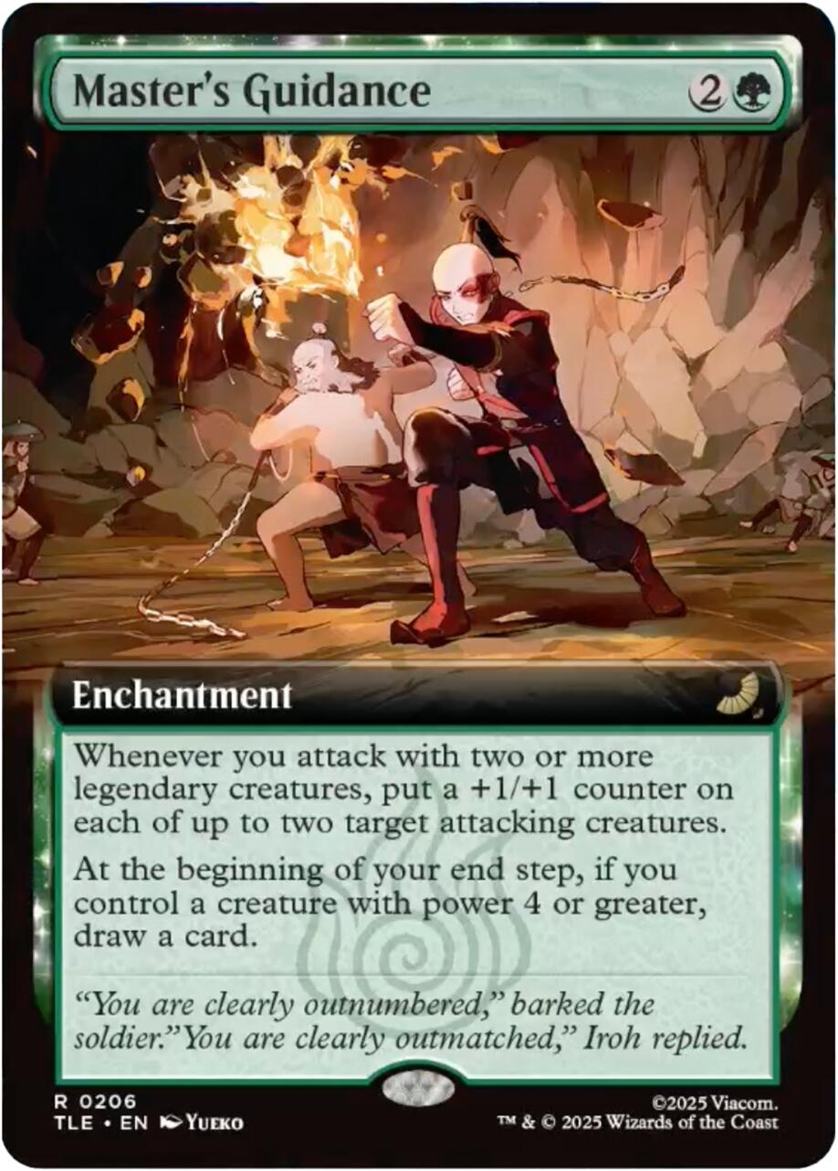 Master's Guidance (Extended Art) [Avatar: The Last Airbender: Eternal-Legal] MTG Single Magic: The Gathering | Red Claw Gaming