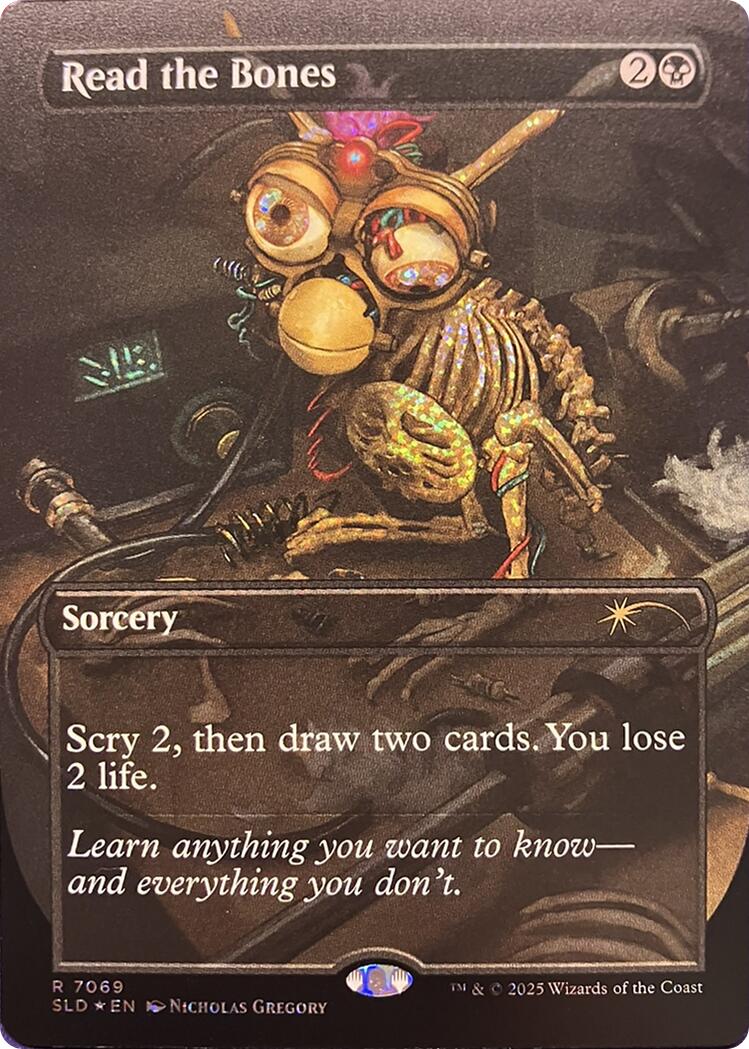 Read the Bones (Confetti Foil) [Secret Lair Drop Series] MTG Single Magic: The Gathering | Red Claw Gaming