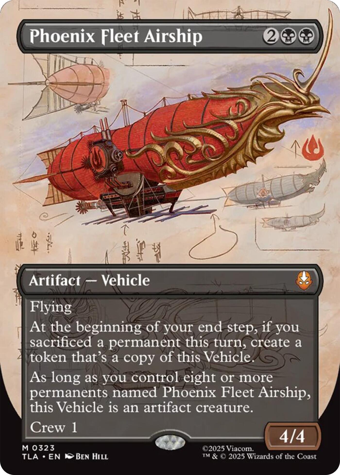 Phoenix Fleet Airship (Borderless) [Avatar: The Last Airbender] MTG Single Magic: The Gathering | Red Claw Gaming