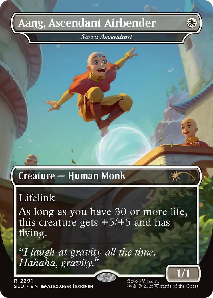 Aang, Ascendant Airbender - Serra Ascendant [Secret Lair Drop Series] MTG Single Magic: The Gathering | Red Claw Gaming