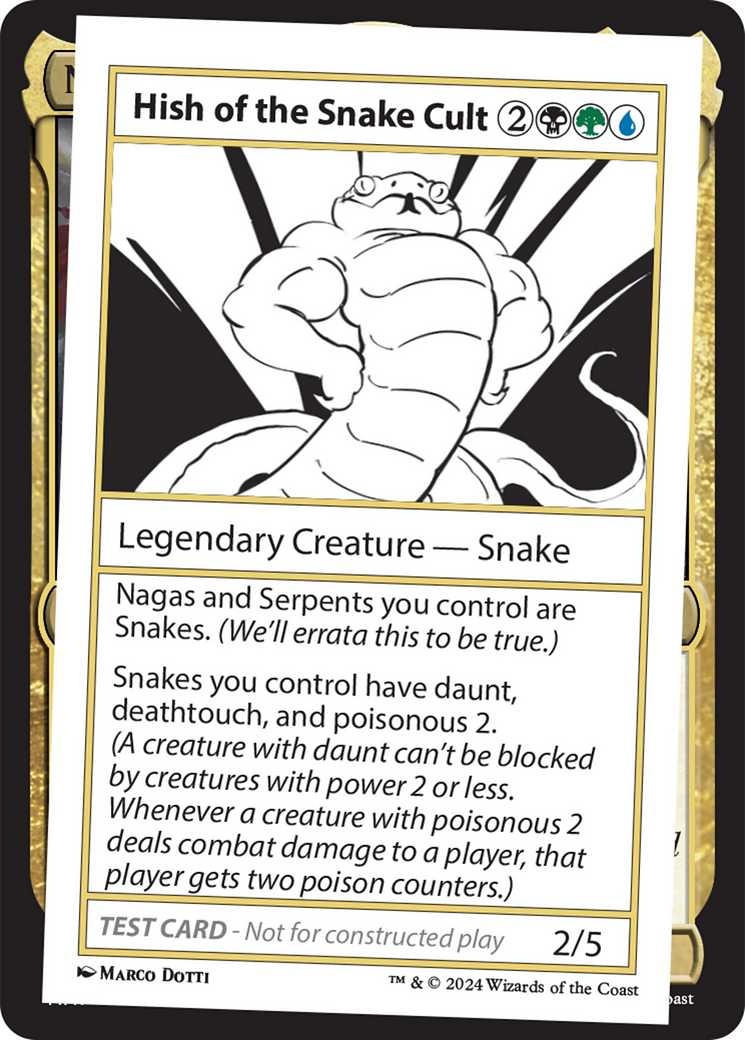 Hish of the Snake Cult [Mystery Booster 2 Playtest Cards] MTG Single Magic: The Gathering | Red Claw Gaming