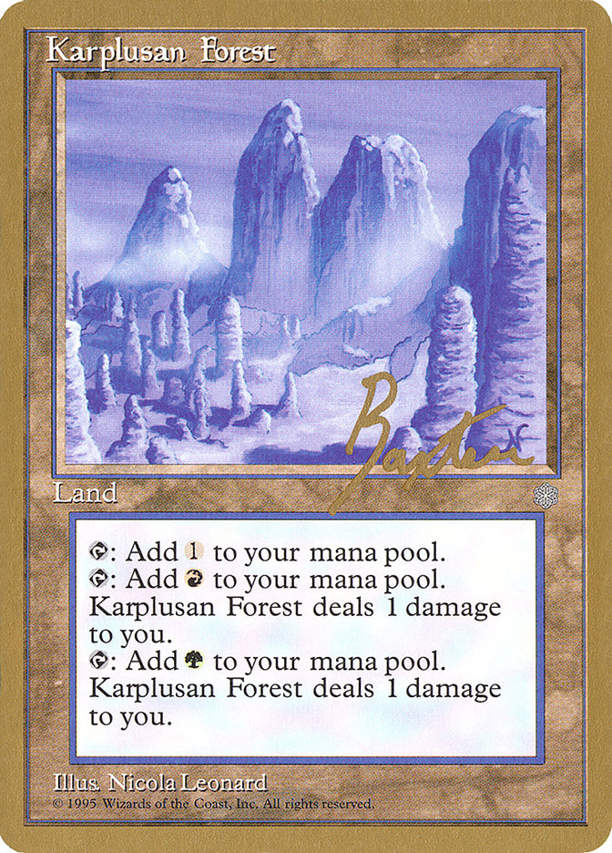 Karplusan Forest (George Baxter) [Pro Tour Collector Set] MTG Single Magic: The Gathering | Red Claw Gaming