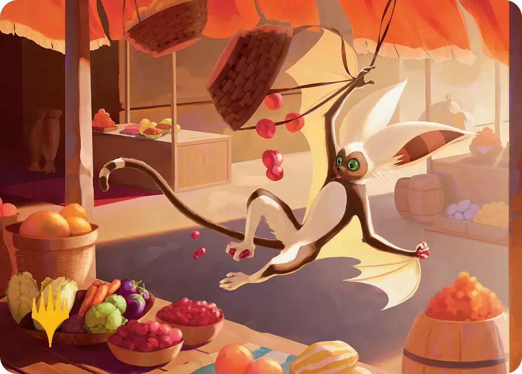 Momo, Playful Pet Art Card (Gold-Stamped Planeswalker Symbol) [Avatar: The Last Airbender Art Series] MTG Single Magic: The Gathering | Red Claw Gaming