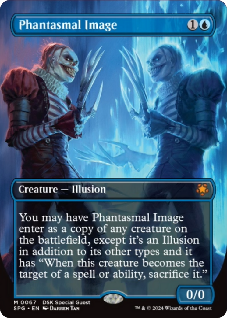 Phantasmal Image (Borderless) [Duskmourn: House of Horror Special Guests] MTG Single Magic: The Gathering    | Red Claw Gaming