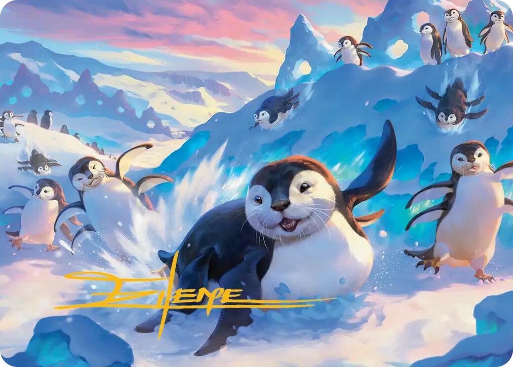 Otter-Penguin Art Card (Gold-Stamped Signature) [Avatar: The Last Airbender Art Series] MTG Single Magic: The Gathering | Red Claw Gaming