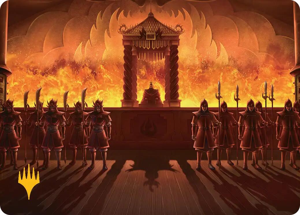 Fire Lord Ozai Art Card (Gold-Stamped Planeswalker Symbol) [Avatar: The Last Airbender Art Series] MTG Single Magic: The Gathering | Red Claw Gaming