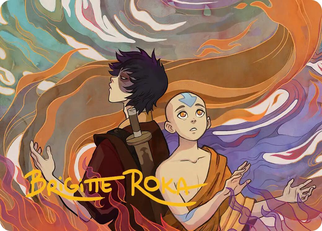 Fated Firepower Art Card (Gold-Stamped Signature) [Avatar: The Last Airbender Art Series] MTG Single Magic: The Gathering | Red Claw Gaming
