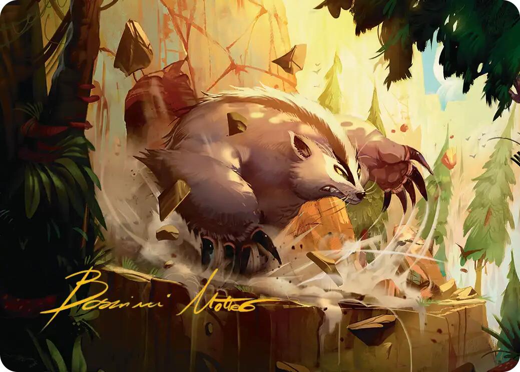 Badgermole Art Card (Gold-Stamped Signature) [Avatar: The Last Airbender Art Series] MTG Single Magic: The Gathering | Red Claw Gaming