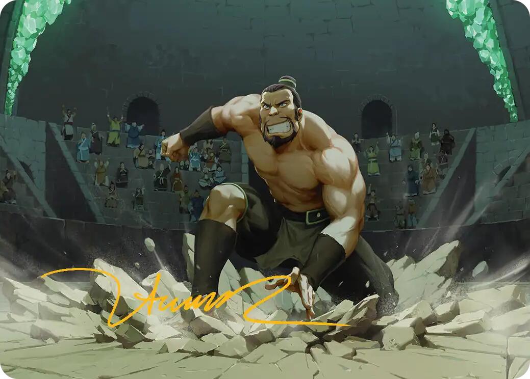The Boulder, Ready to Rumble Art Card (Gold-Stamped Signature) [Avatar: The Last Airbender Art Series] MTG Single Magic: The Gathering | Red Claw Gaming
