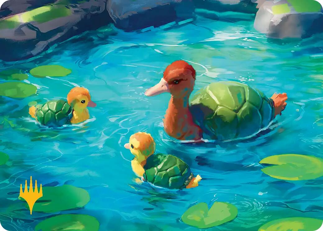 Turtle-Duck Art Card (Gold-Stamped Planeswalker Symbol) [Avatar: The Last Airbender Art Series] MTG Single Magic: The Gathering | Red Claw Gaming