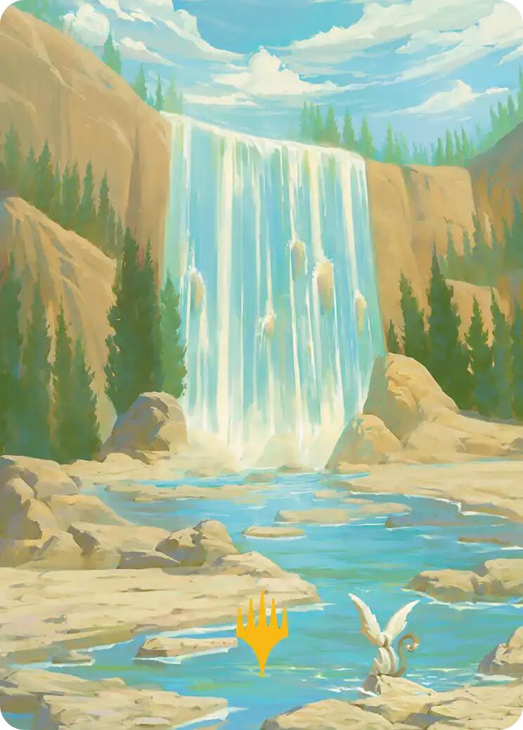 Island Art Card (Gold-Stamped Signature) [Avatar: The Last Airbender Art Series] MTG Single Magic: The Gathering | Red Claw Gaming