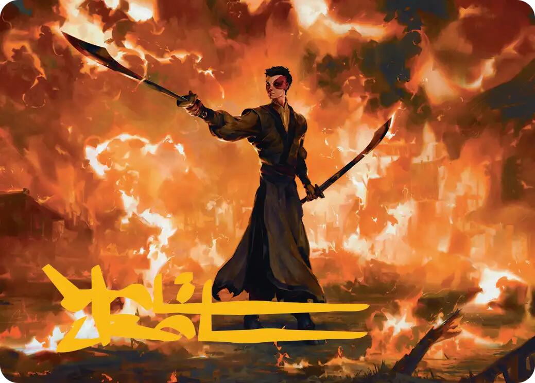 Zuko, Conflicted Art Card (Gold-Stamped Signature) [Avatar: The Last Airbender Art Series] MTG Single Magic: The Gathering | Red Claw Gaming