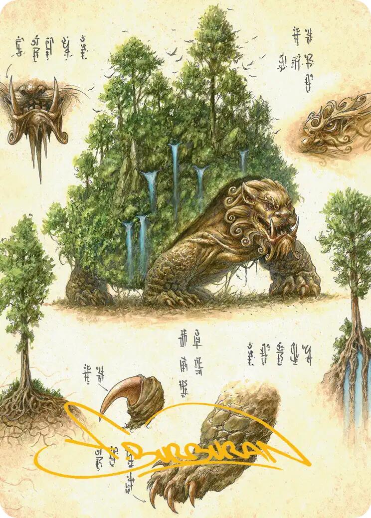 The Lion-Turtle Art Card (Gold-Stamped Signature) [Avatar: The Last Airbender Art Series] MTG Single Magic: The Gathering | Red Claw Gaming