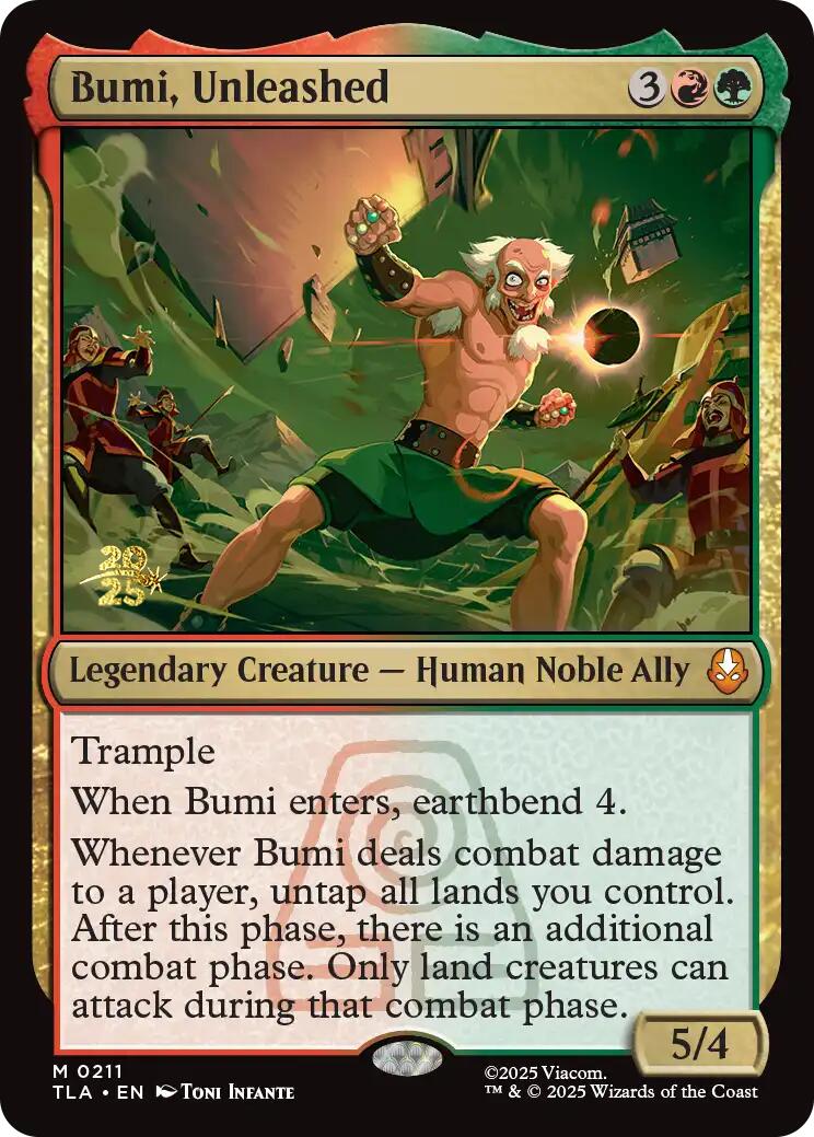Bumi, Unleashed [Avatar: The Last Airbender Prerelease Cards] MTG Single Magic: The Gathering | Red Claw Gaming