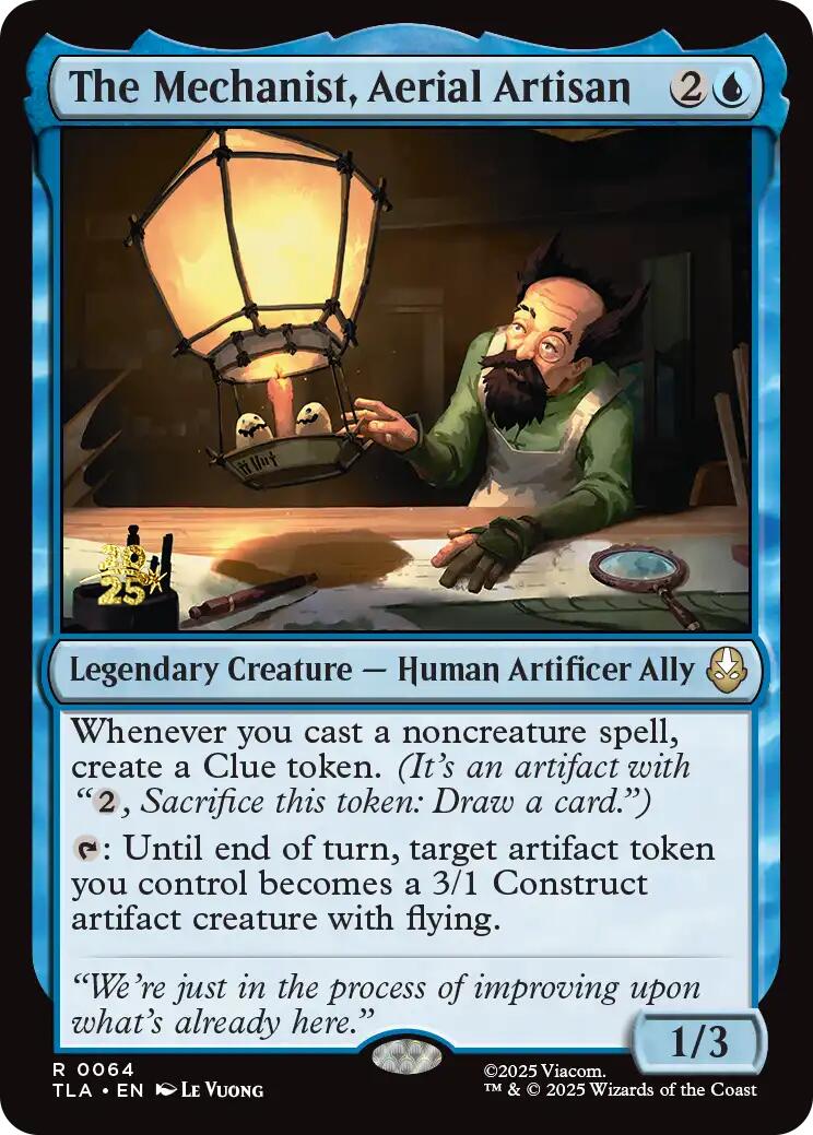 The Mechanist, Aerial Artisan [Avatar: The Last Airbender Prerelease Cards] MTG Single Magic: The Gathering | Red Claw Gaming