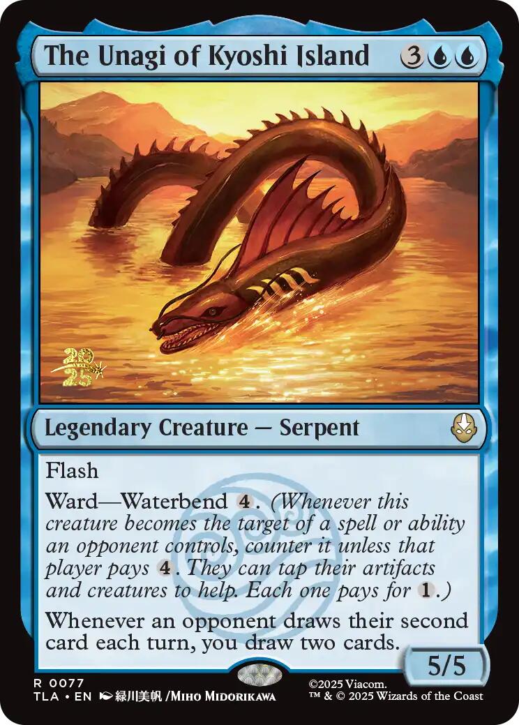 The Unagi of Kyoshi Island [Avatar: The Last Airbender Prerelease Cards] MTG Single Magic: The Gathering | Red Claw Gaming