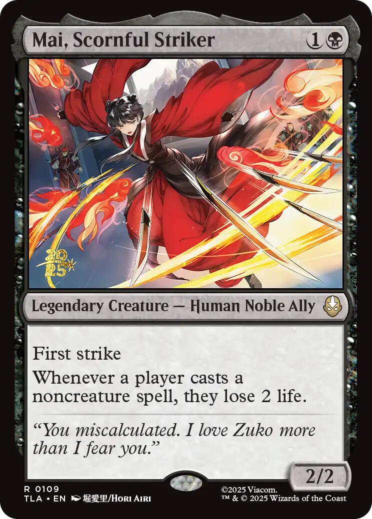 Mai, Scornful Striker [Avatar: The Last Airbender Prerelease Cards] MTG Single Magic: The Gathering | Red Claw Gaming