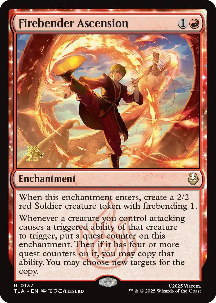 Firebender Ascension [Avatar: The Last Airbender Prerelease Cards] MTG Single Magic: The Gathering | Red Claw Gaming