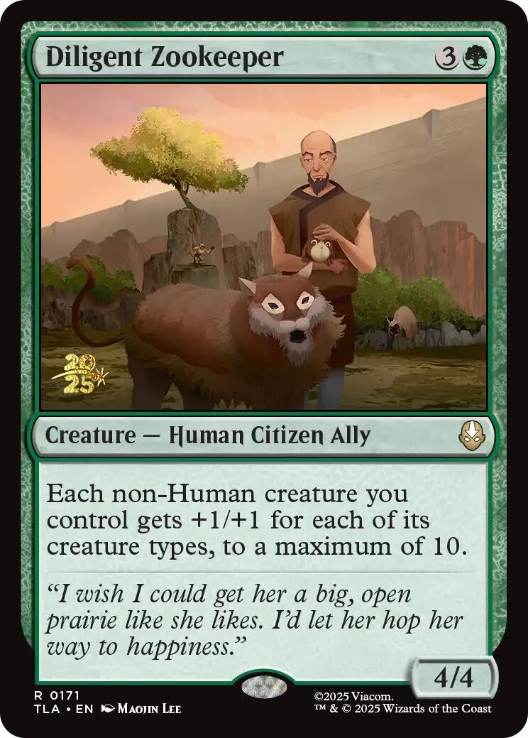 Diligent Zookeeper [Avatar: The Last Airbender Prerelease Cards] MTG Single Magic: The Gathering | Red Claw Gaming