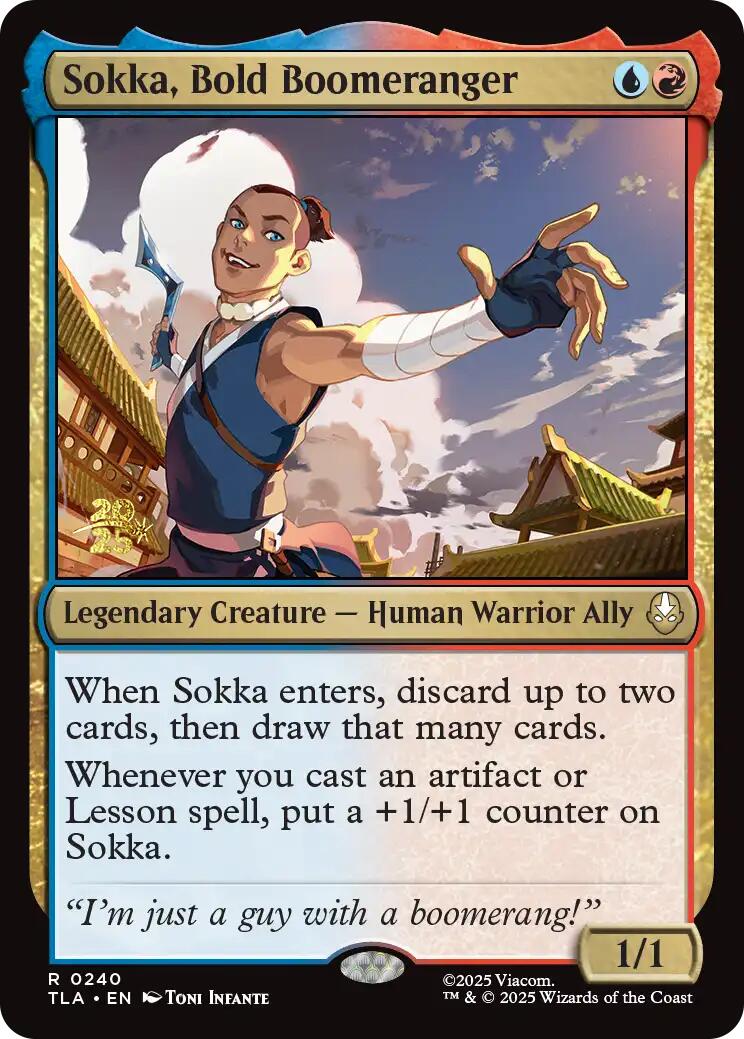 Sokka, Bold Boomeranger [Avatar: The Last Airbender Prerelease Cards] MTG Single Magic: The Gathering | Red Claw Gaming