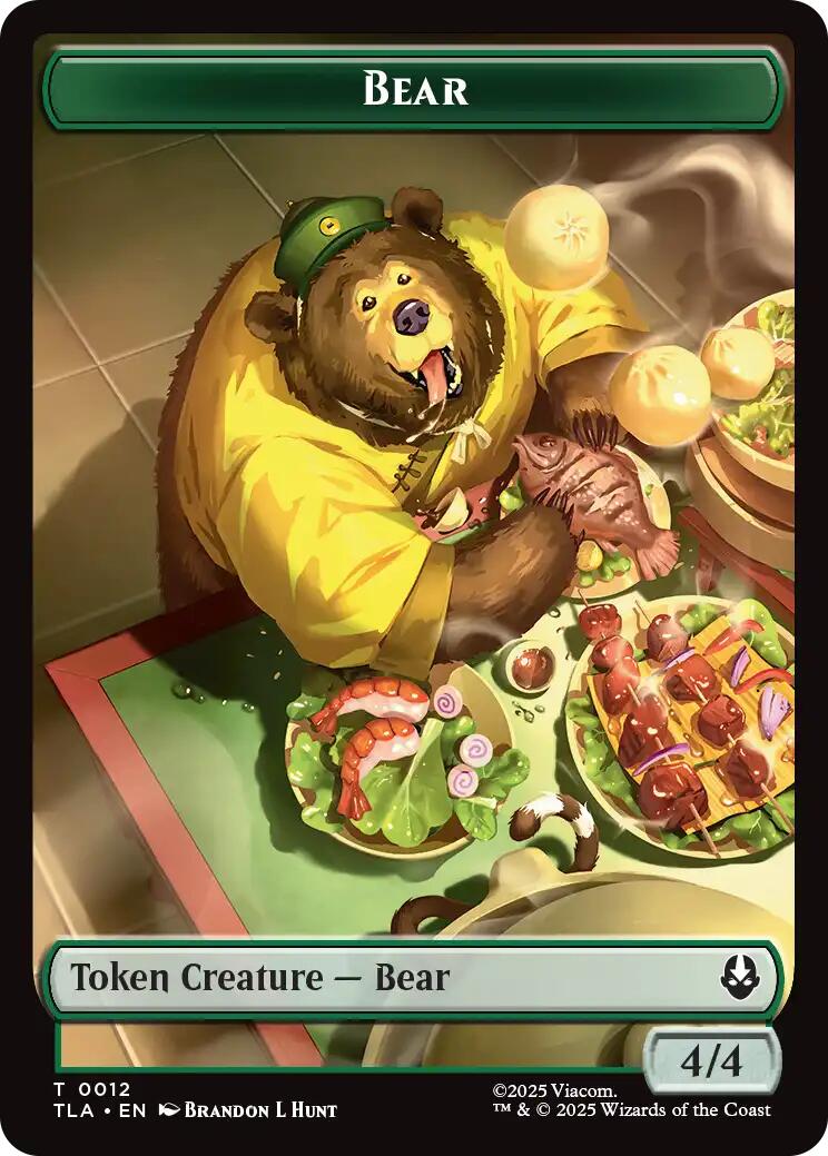 Bear // Food (0020) Double-Sided Token [Avatar: The Last Airbender Tokens] MTG Single Magic: The Gathering | Red Claw Gaming