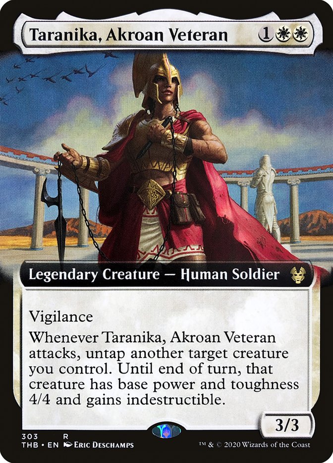 Taranika, Akroan Veteran (Extended Art) [Theros Beyond Death] MTG Single Magic: The Gathering | Red Claw Gaming
