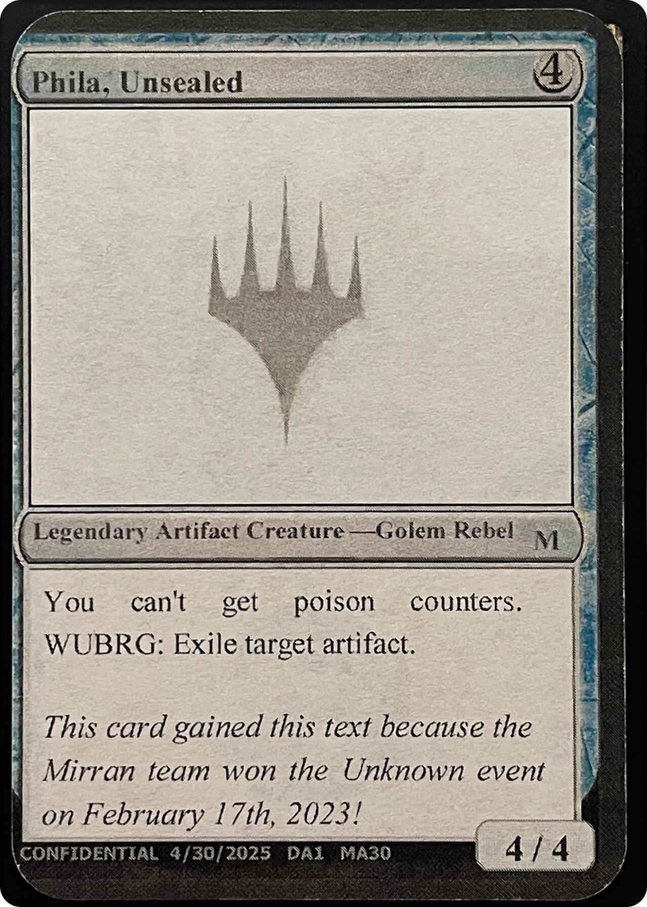 Phila, Unsealed (Reprint) [Unknown Event] | Red Claw Gaming