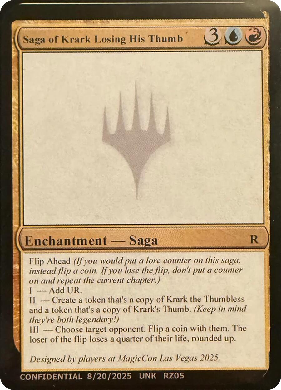 Saga of Krark Losing His Thumb [Unknown Event] MTG Single Magic: The Gathering | Red Claw Gaming