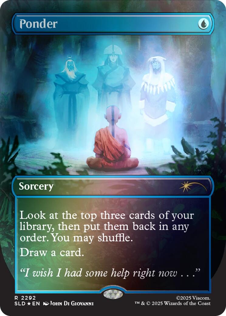 Ponder (2292) (Rainbow Foil) [Secret Lair Drop Series] MTG Single Magic: The Gathering | Red Claw Gaming