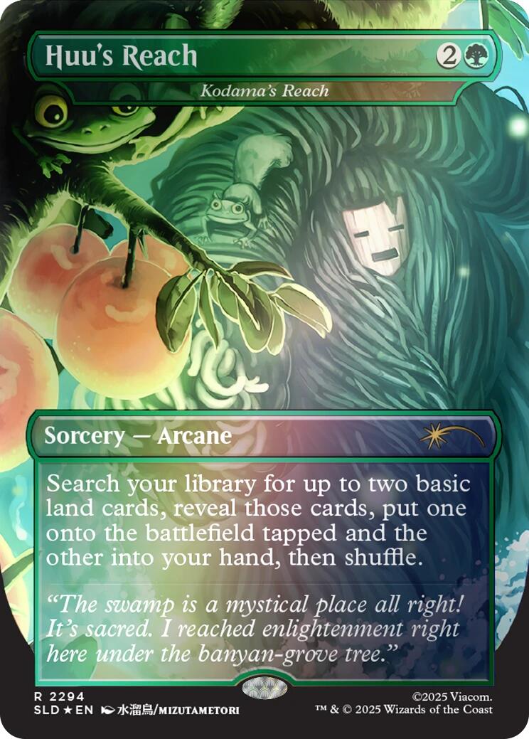 Huu's Reach - Kodama's Reach (Rainbow Foil) [Secret Lair Drop Series] MTG Single Magic: The Gathering | Red Claw Gaming