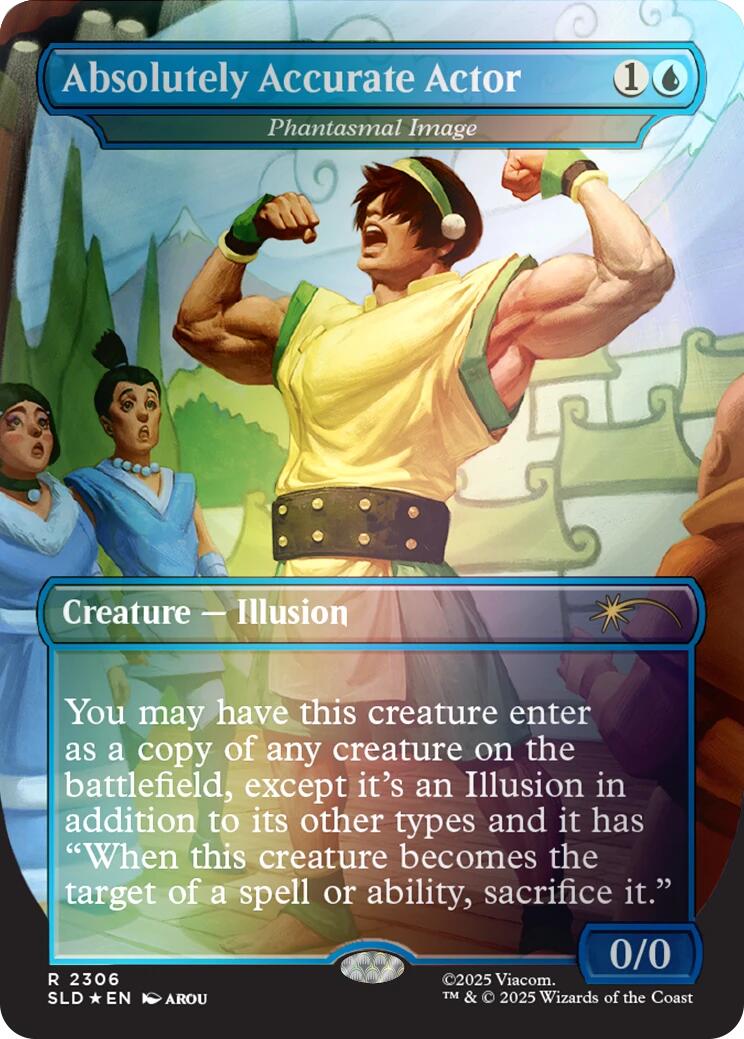 Absolutely Accurate Actor - Phantasmal Image (Rainbow Foil) [Secret Lair Drop Series] MTG Single Magic: The Gathering | Red Claw Gaming