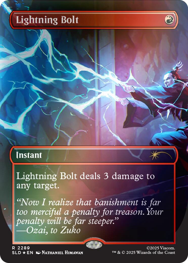 Lightning Bolt (2289) (Rainbow Foil) [Secret Lair Drop Series] MTG Single Magic: The Gathering | Red Claw Gaming