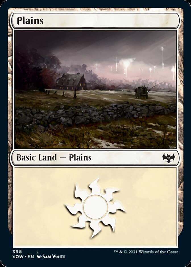 Plains (398) [Innistrad: Crimson Vow] MTG Single Magic: The Gathering | Red Claw Gaming