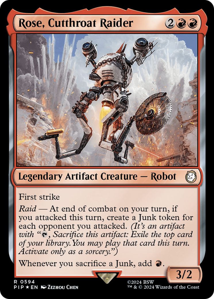 Rose, Cutthroat Raider (Surge Foil) [Fallout] MTG Single Magic: The Gathering    | Red Claw Gaming