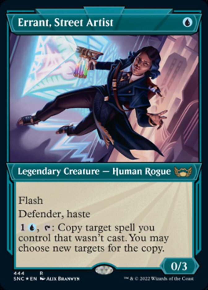 Errant, Street Artist (Showcase Art Deco Foil Etched) [Streets of New Capenna] MTG Single Magic: The Gathering | Red Claw Gaming