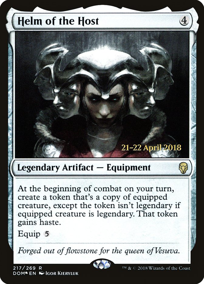 Helm of the Host [Dominaria Prerelease Promos] MTG Single Magic: The Gathering | Red Claw Gaming