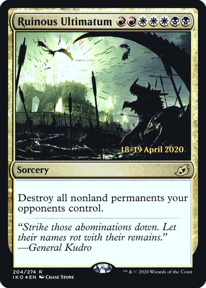 Ruinous Ultimatum [Ikoria: Lair of Behemoths Prerelease Promos] MTG Single Magic: The Gathering | Red Claw Gaming