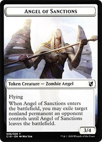 Angel of Sanctions // Horror Double-Sided Token [Commander 2019 Tokens] MTG Single Magic: The Gathering | Red Claw Gaming