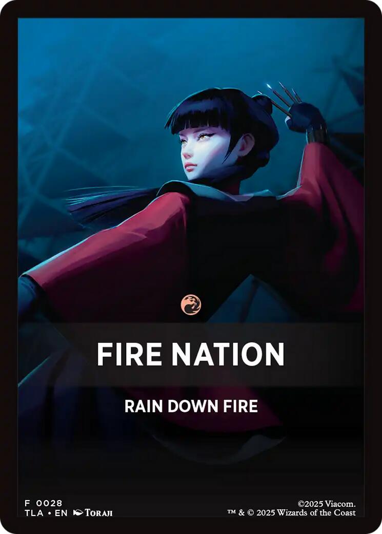 Fire Nation Theme Card [Avatar: The Last Airbender Tokens] | Red Claw Gaming