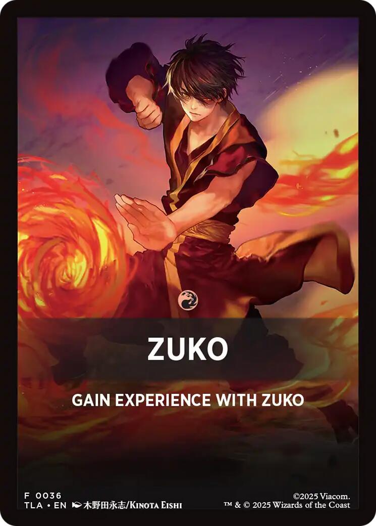 Zuko Theme Card [Avatar: The Last Airbender Tokens] MTG Single Magic: The Gathering | Red Claw Gaming