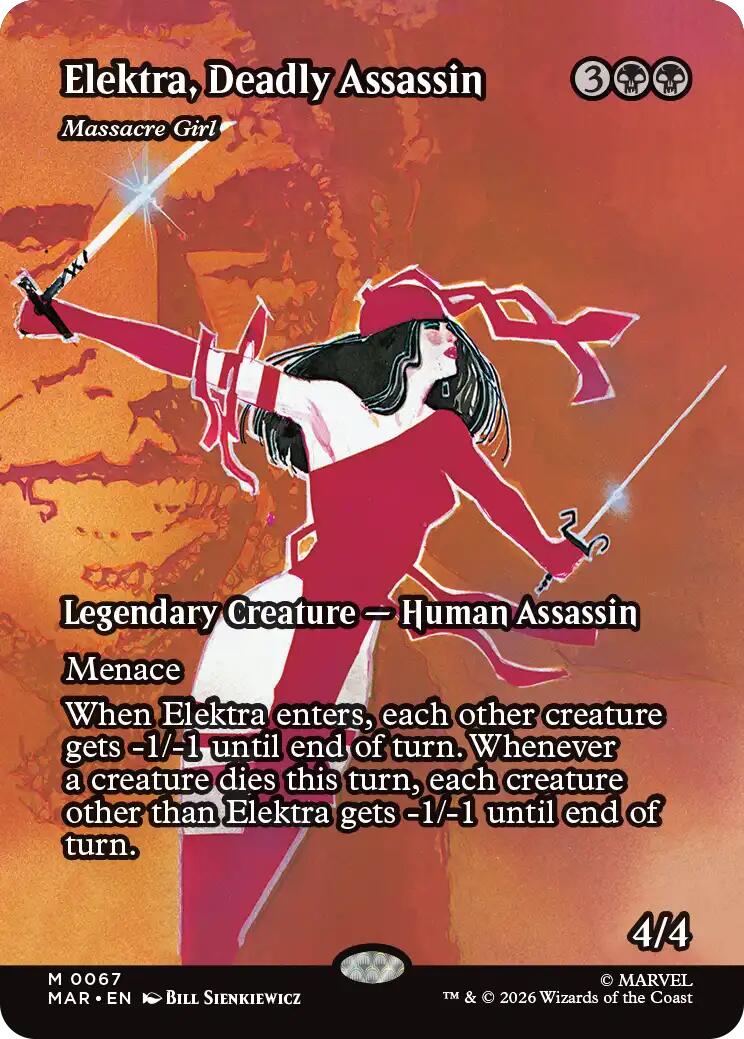 Elektra, Deadly Assassin - Massacre Girl (Borderless) [Marvel Universe: Eternal-Legal] | Red Claw Gaming