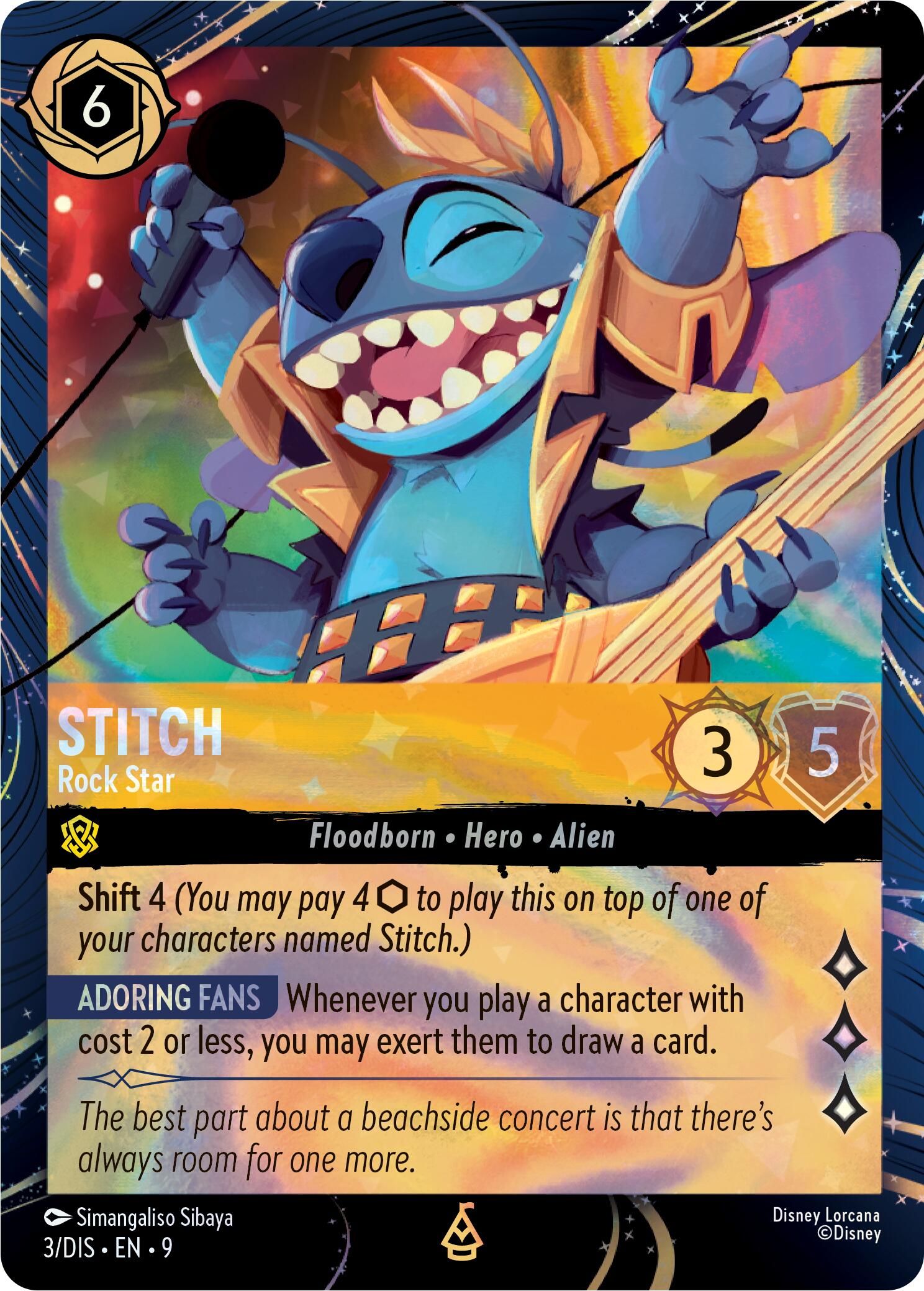 Stitch - Rock Star (3) [Promo Cards] Lorcana Single Disney | Red Claw Gaming