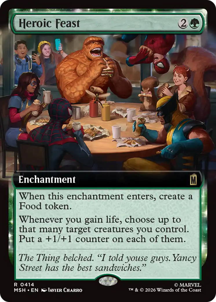 Heroic Feast (Extended Art) [Marvel Super Heroes] MTG Single Magic: The Gathering | Red Claw Gaming