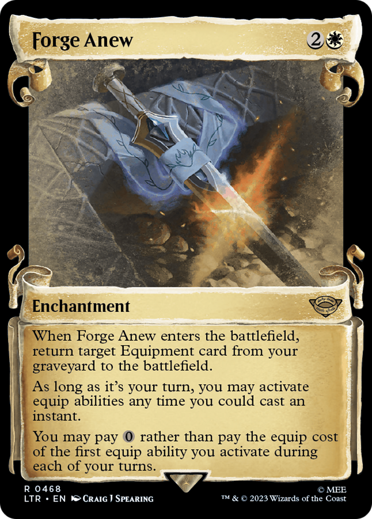 Forge Anew [The Lord of the Rings: Tales of Middle-Earth Showcase Scrolls] MTG Single Magic: The Gathering | Red Claw Gaming