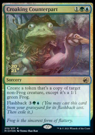 Croaking Counterpart [Innistrad: Midnight Hunt Prerelease Promos] MTG Single Magic: The Gathering | Red Claw Gaming