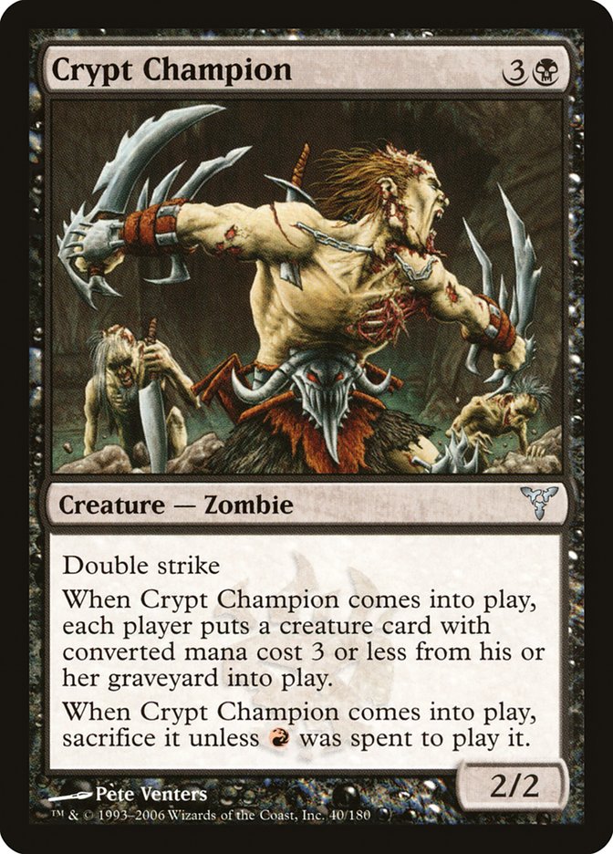 Crypt Champion [Dissension] MTG Single Magic: The Gathering | Red Claw Gaming