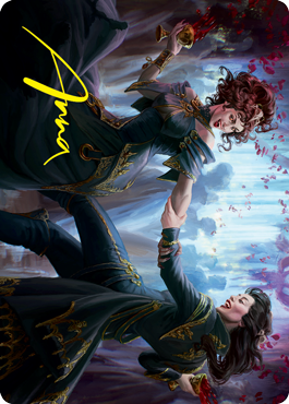Falkenrath Celebrants 1 Art Card (Gold-Stamped Signature) [Innistrad: Crimson Vow Art Series] MTG Single Magic: The Gathering | Red Claw Gaming